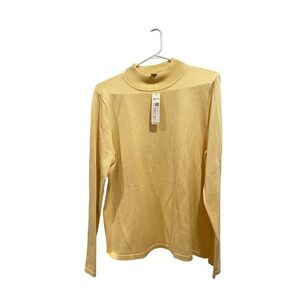 Pendleton Womens Yellow Silk Blend Turtleneck Sweater Top Size Large‎ New